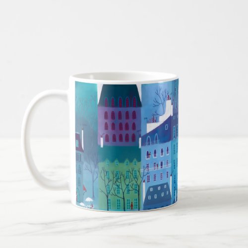 Paris Blues Cityscape Art Coffee Mug