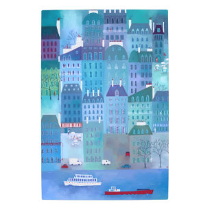 Paris Blues Metal Print