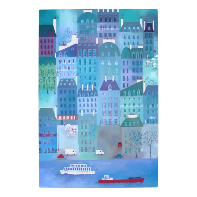 Paris Blues Metal Print (Front)