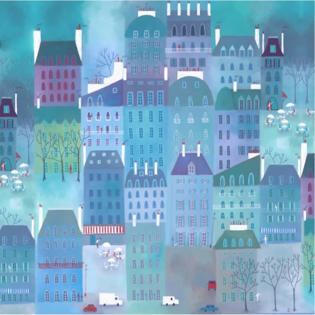 Paris Blues Painting Sticker (Front)