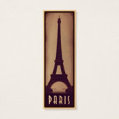 Paris Bookmark Card with Eiffel Tower Silhouette (Back)
