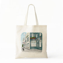 Paris Bookstore Cats Tote Bag