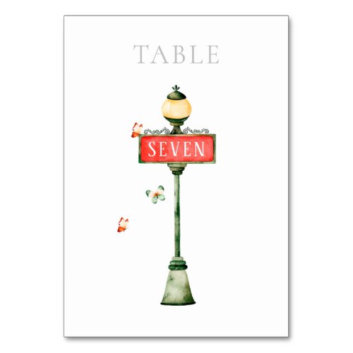 Paris Boulangerie Watercolor   Table Number