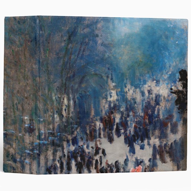 Paris Boulevard, Claude Monet 3 Ring Binder (Front/Spine)