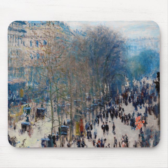 Paris Boulevard, Claude Monet Mouse Pad (Front)
