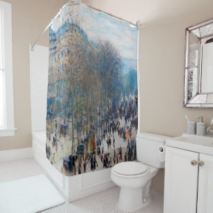 Paris Boulevard, Claude Monet Shower Curtain