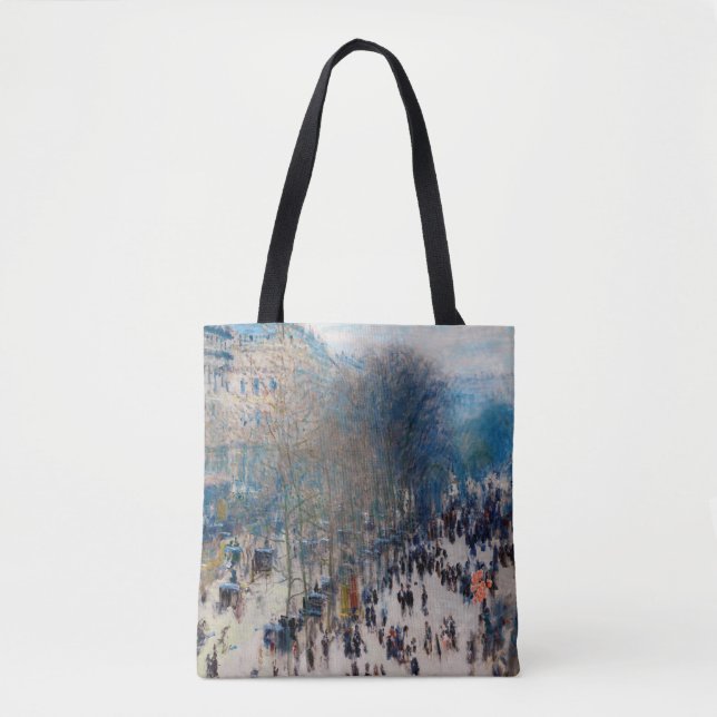 Paris Boulevard, Claude Monet Tote Bag (Front)