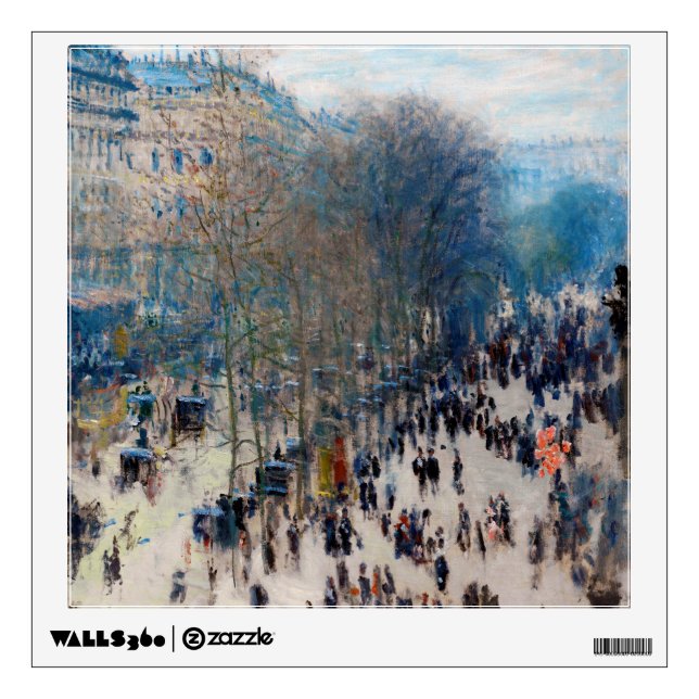 Paris Boulevard, Claude Monet Wall Decal (Front)