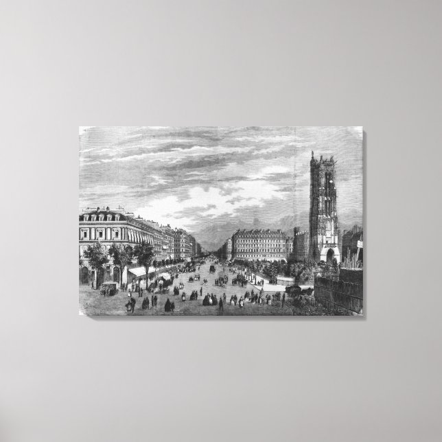 Paris, Boulevard de Sebastopol Canvas Print (Front)