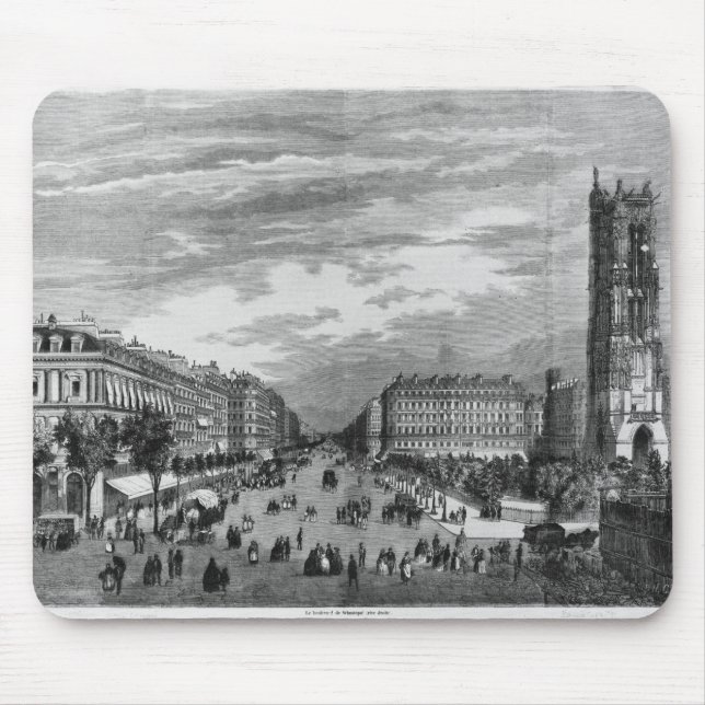 Paris, Boulevard de Sebastopol Mouse Pad (Front)