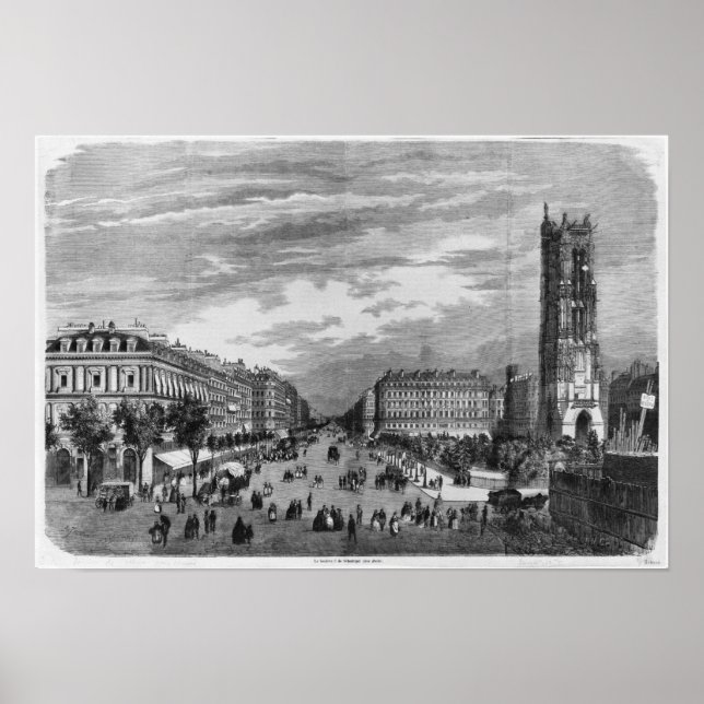 Paris, Boulevard de Sebastopol Poster (Front)