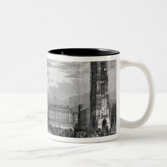 Paris, Boulevard de Sebastopol Two-Tone Coffee Mug (Right)