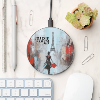 Paris Bound Woman  Wireless Charger