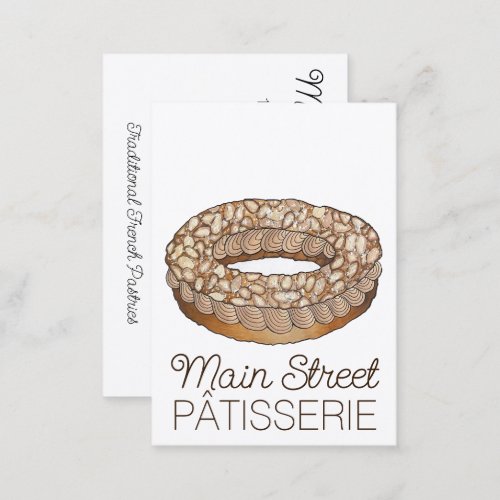 Paris Brest Pastry French Patisserie Bakery Chef Business Card