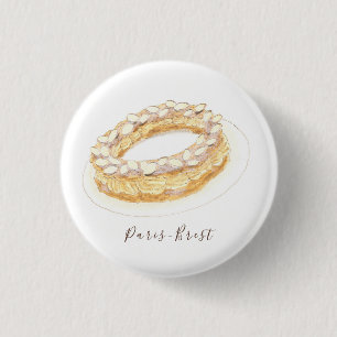 Paris-Brest watercolor Button