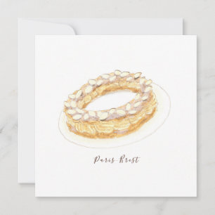 Paris-Brest watercolor Card