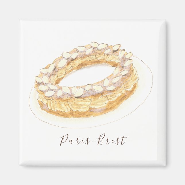 Paris-Brest watercolor Magnet (Front)