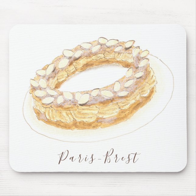 Paris-Brest watercolor Mouse Pad (Front)
