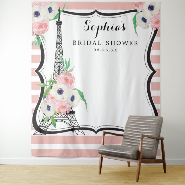 Paris Bridal Shower Backdrop Photo Booth (In Situ)
