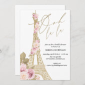  Paris bridal shower, Bridal Shower, French Invitation (Front/Back)