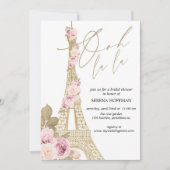  Paris bridal shower, Bridal Shower, French Invitation (Front)