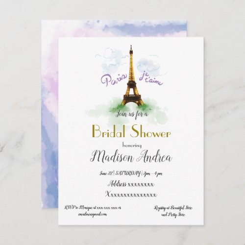 Paris Bridal Shower Invitation