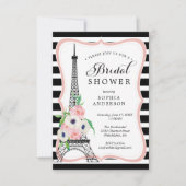 Paris Bridal Shower Invitation Card Eiffel Tower (Front)