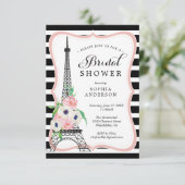 Paris Bridal Shower Invitation Card Eiffel Tower (Standing Front)