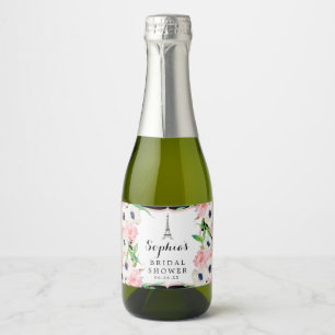 Paris Bridal Shower Mini Sparkling Wine Labels