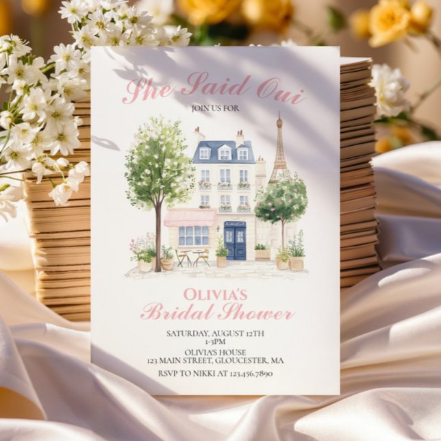 Paris Bridal Shower Parisian Cafe Invitation (Creator Uploaded)