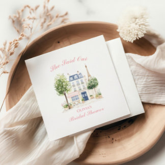 Paris Bridal Shower Parisian Cafe Napkins