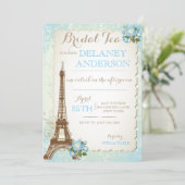 Paris Bridal Shower Tea Party Invitation (Standing Front)