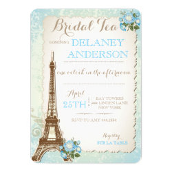 Paris Bridal Shower Tea Party Invitation