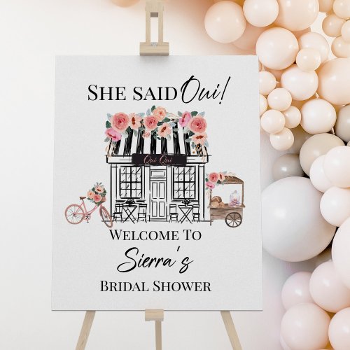Paris bridal shower Welcome French theme Poster