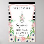 Paris Bridal Shower Welcome Sign<br><div class="desc">Welcome your guests with this beautiful Welcome Sign! This design features a lovely bouquet of watercolor florals on the Eiffel Tower and a lovely script font! Easily edit with your name,  event and date!

See our entire Paris collection for more matching items!</div>