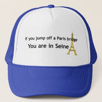 Paris Bridge Trucker Hat by nitsupak at Zazzle