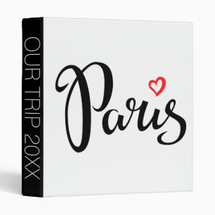Paris Brush Lettering With Heart Binder