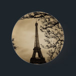 Paris Button<br><div class="desc">Antique style picture of the Eiffel Tower in Paris, France</div>