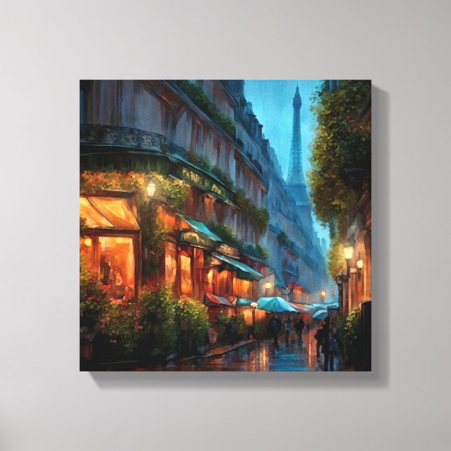 Paris By Night Canvas Print (Front)