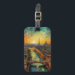 Paris by night van Gogh style Luggage Tag<br><div class="desc">a painting of Paris by night with the Eifel Tower in the background painted in the style of famous Dutch painter Vincent van Gogh</div>