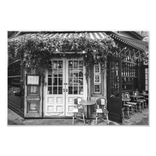 Paris Cafe _ Black and White _ Photo Print