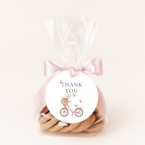 Paris Cafe Boulangerie Pink Bicycle Watercolor Favor Tags