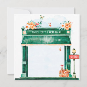 Paris Cafe Boulangerie Watercolor Advice For Mom Invitation