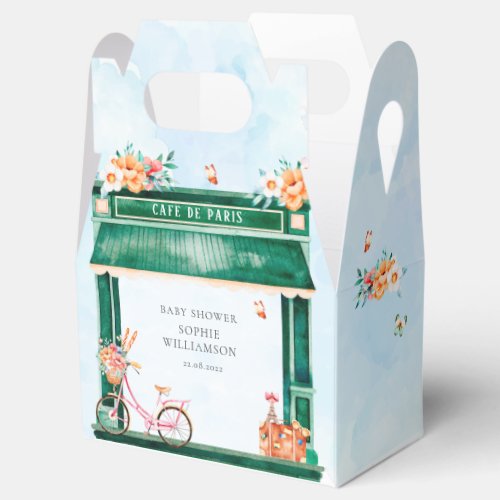 Paris Cafe Boulangerie Watercolor  Favor Box