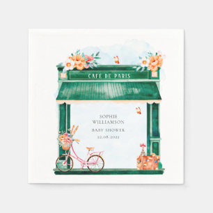 Paris Cafe Boulangerie Watercolor Napkins