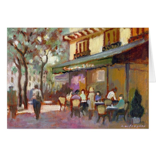 Paris Cafe  Card (Front Horizontal)
