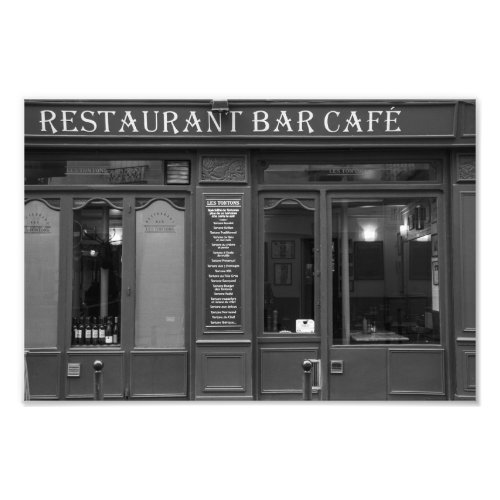 Paris Cafe _ Les Tontons _ Black and White _ Photo Print