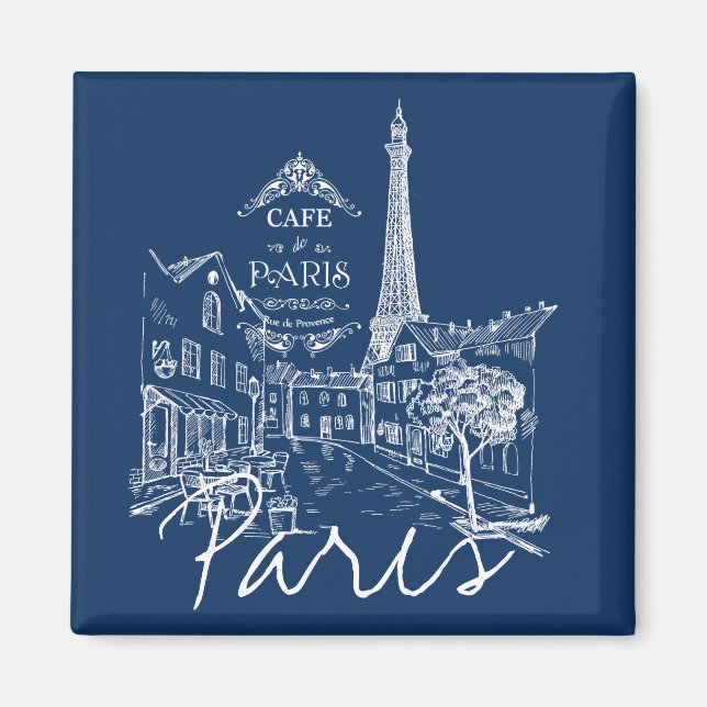 Paris cafe magnet (Front)