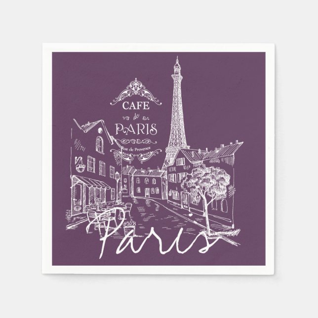 Paris cafe  napkins (Front)
