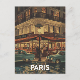 Paris Café Postcard
